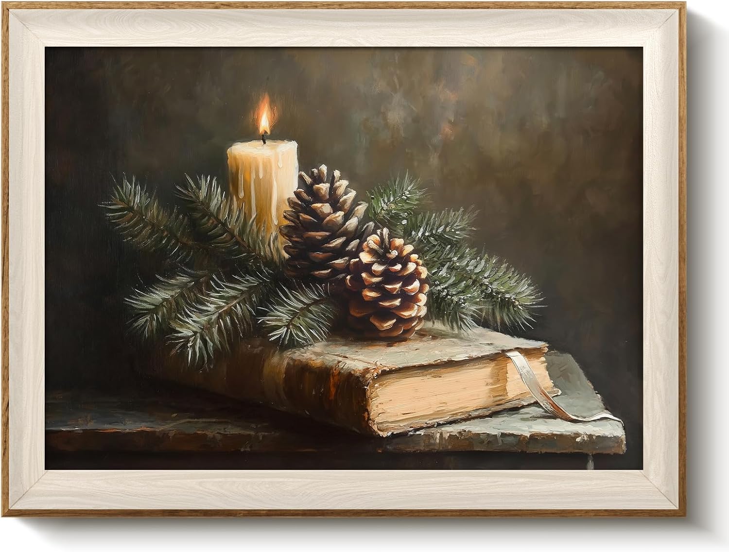 Framed Wall Art for Living Room, Swan Art Canvas Prints, Vintage Home Decor, Animals Painting Picture, Bathroom Wall Decor Gifts for Friends or Family - 12L x 10W